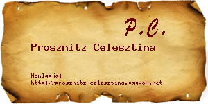 Prosznitz Celesztina névjegykártya